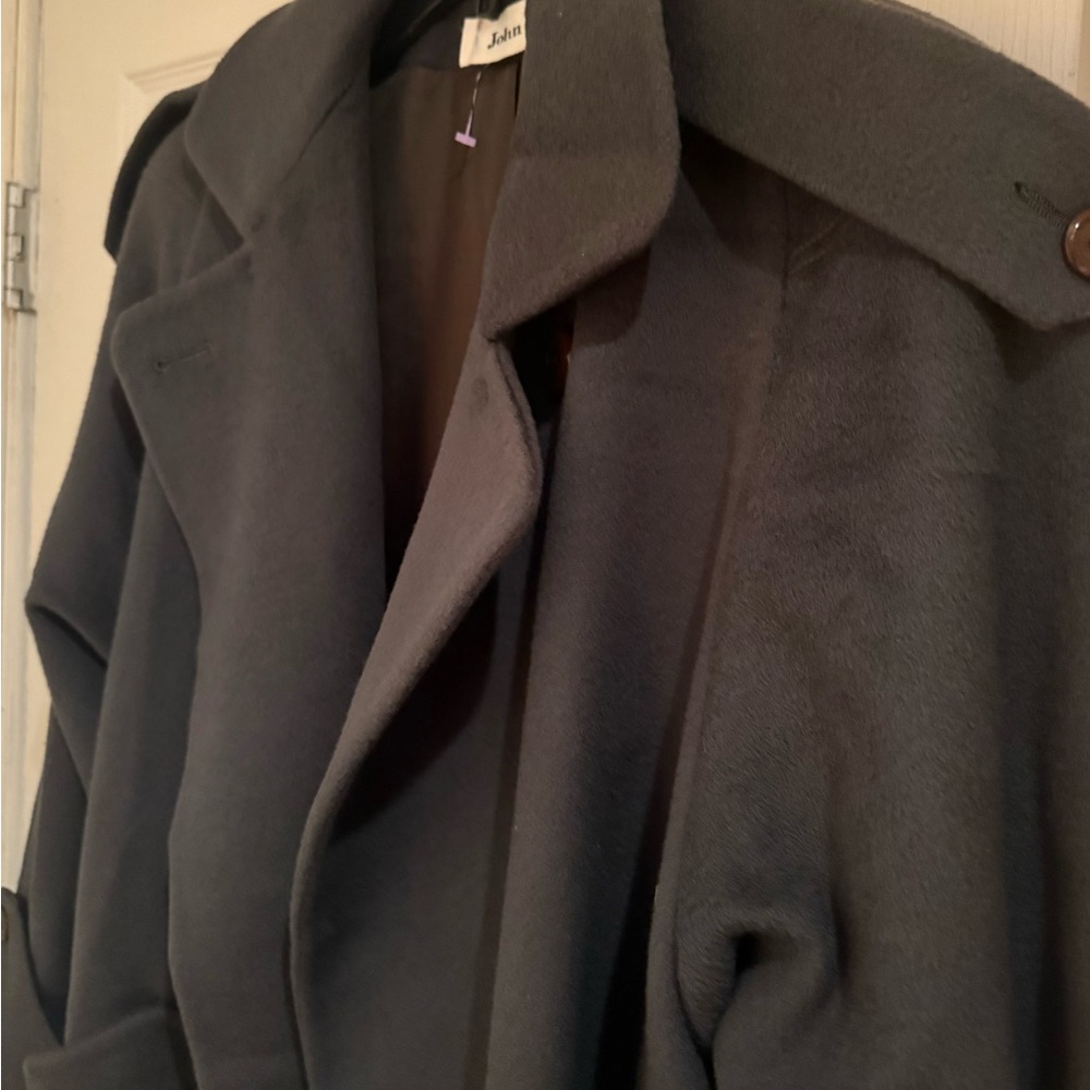 Vintage 100% Wool John Weitz Dark Green Women's Coat - Picture 4 of 16